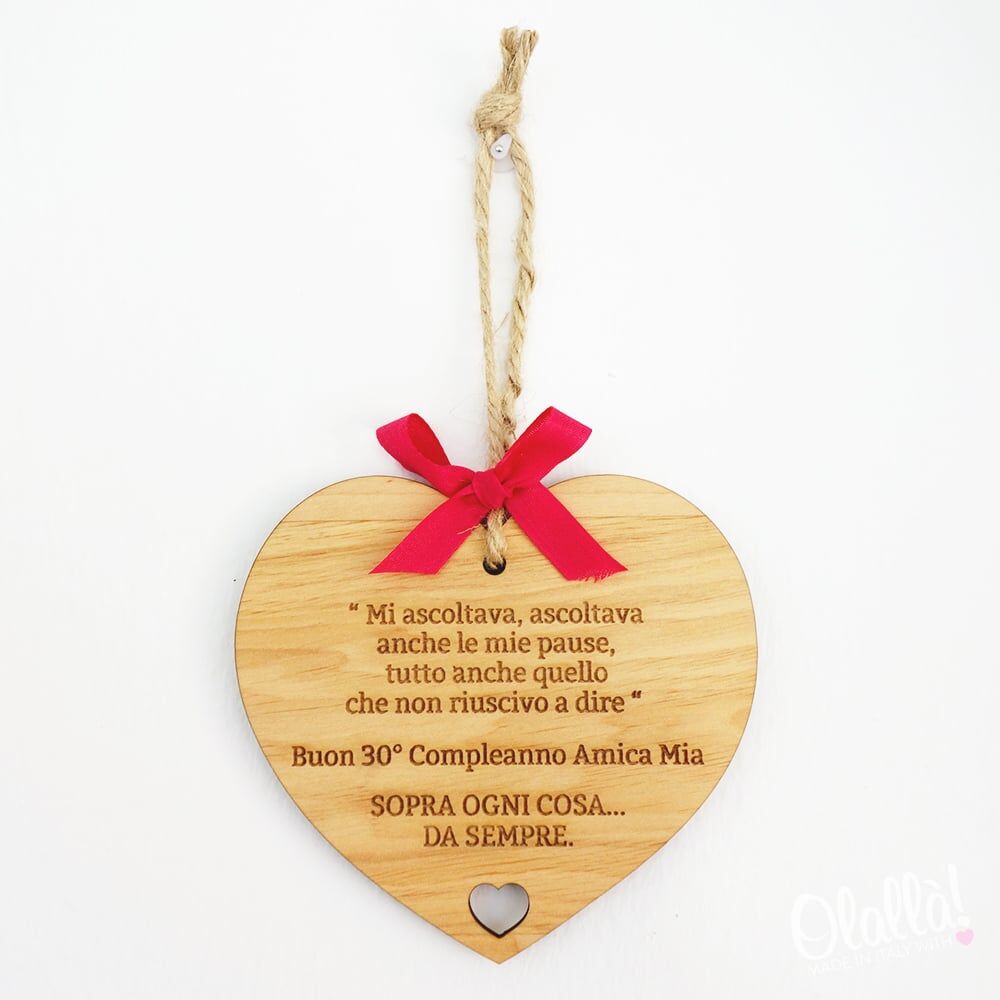 Targhetta Cuore Amicizia Legno Regalo 4