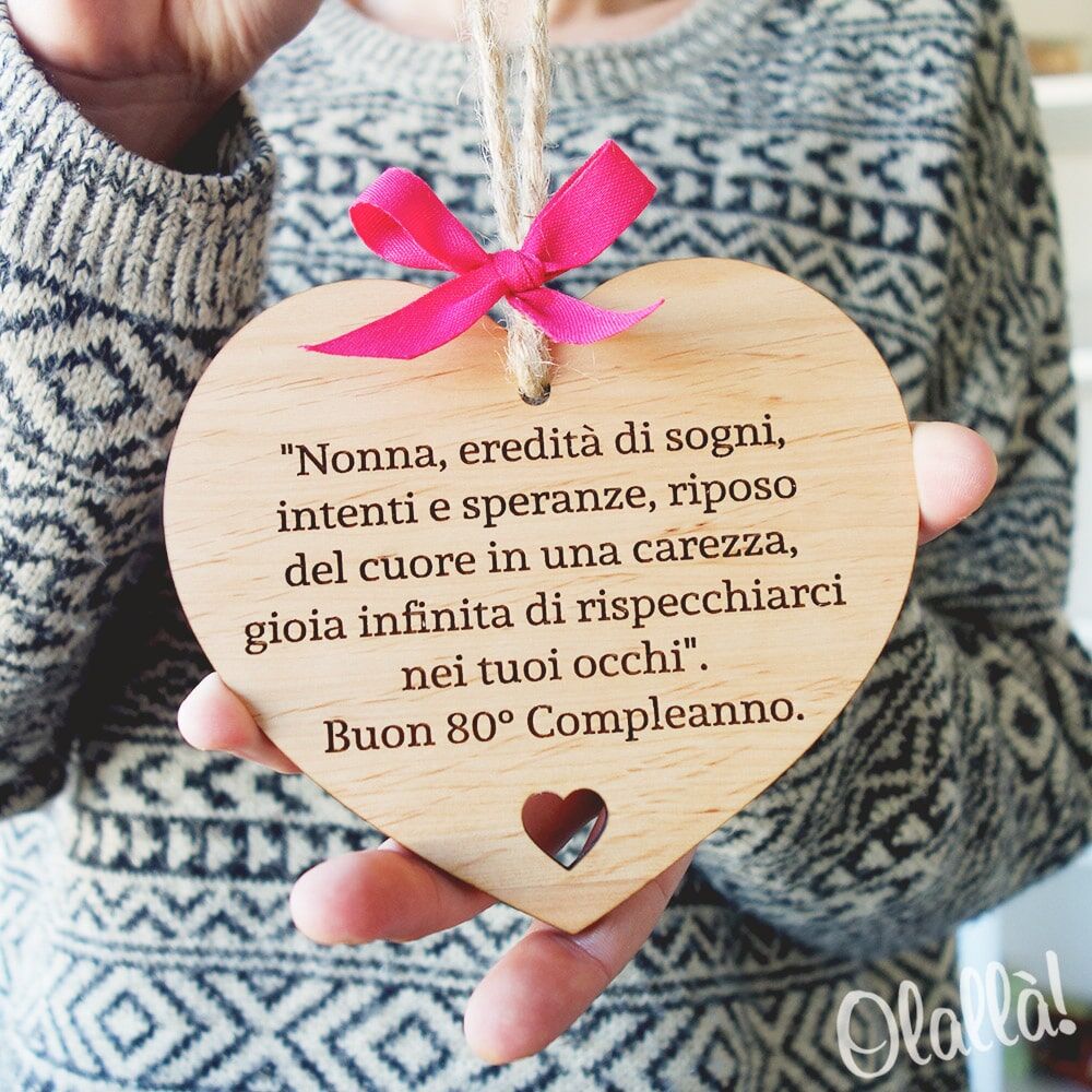 Targa Legno Compleanno Nonna Regalo 2