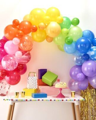 Arco Palloncini Arcobaleno Compleanno Bambino