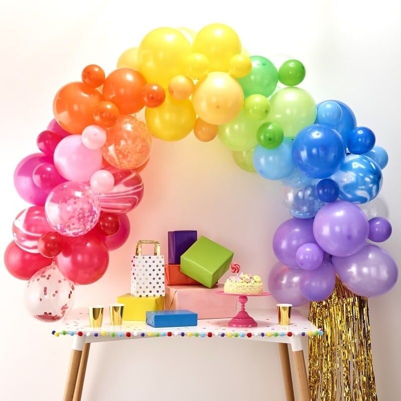 Arco Palloncini Arcobaleno Compleanno Bambino
