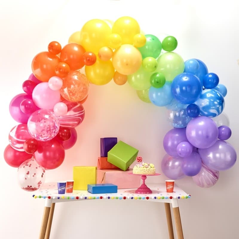 Arco Palloncini Arcobaleno Compleanno Bambino1
