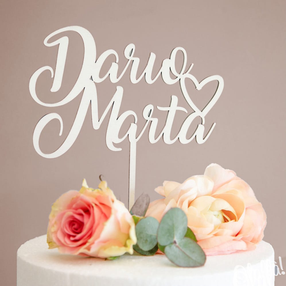Cake Topper Nomi Cuore