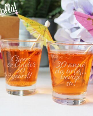 BICCHIERINI LIQUORE PERSONALIZZATI FRASE SCELTA INCISA