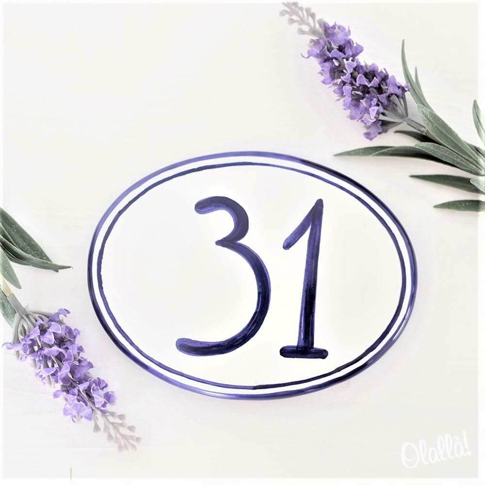 Decorazione Ceramica Numero Civico Personalizzato 2