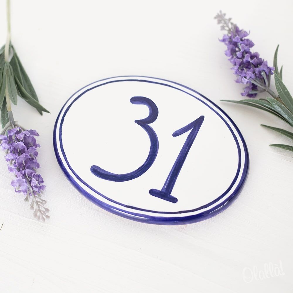 Decorazione Ceramica Numero Civico Personalizzato 3