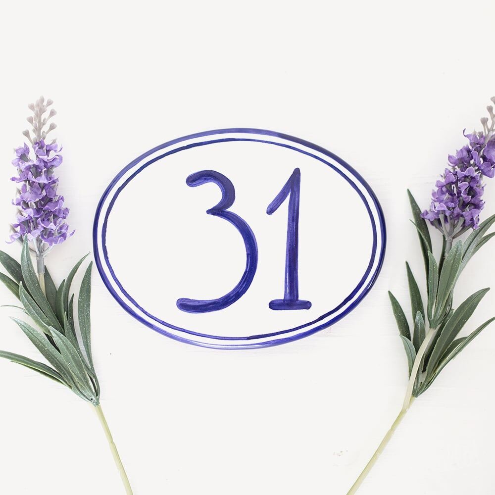 Decorazione Ceramica Numero Civico Personalizzato 4