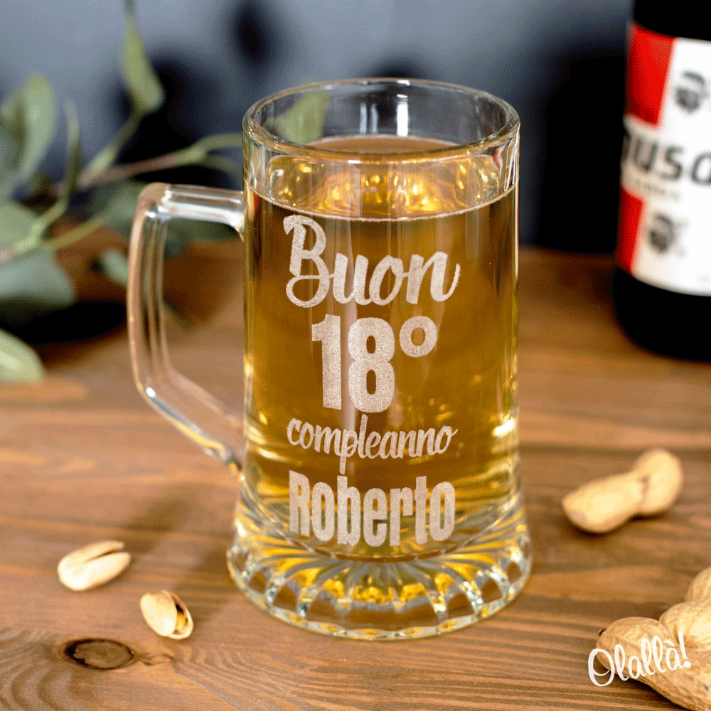 Bicchiere Birra Compleanno Regalo Personalizzato 2