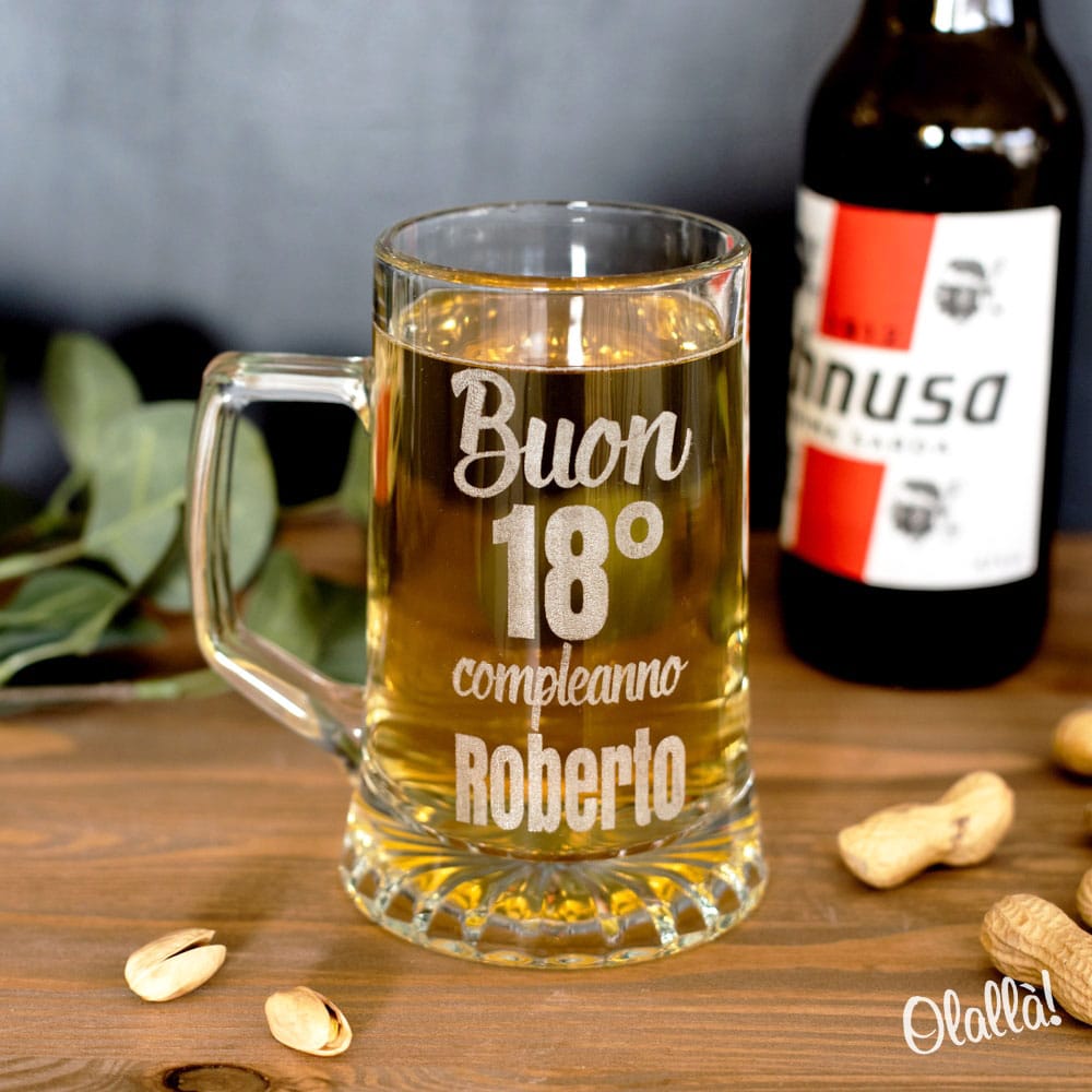 Bicchiere Birra Compleanno Regalo Personalizzato
