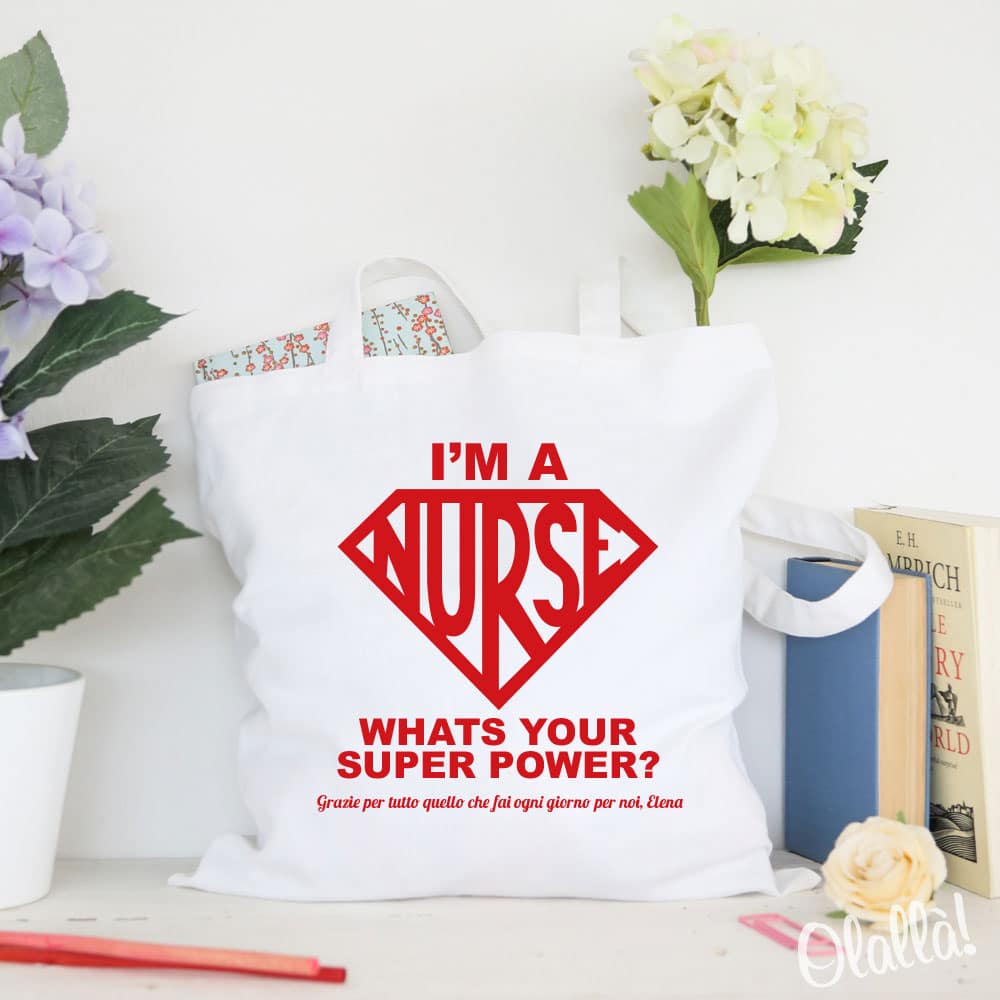 shopper-infermiera-nurse-superpoteri-personalizzata