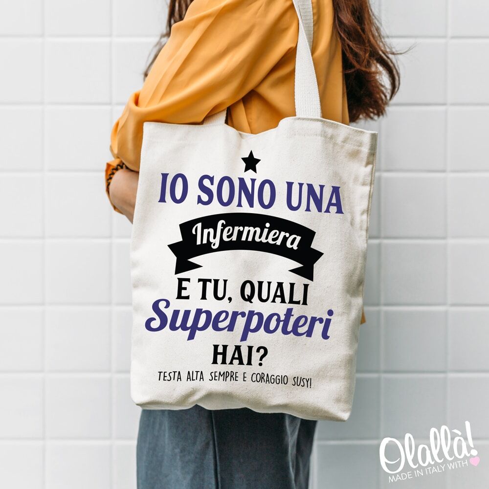 Shopper Personalizzata Infermiera Superpoteri