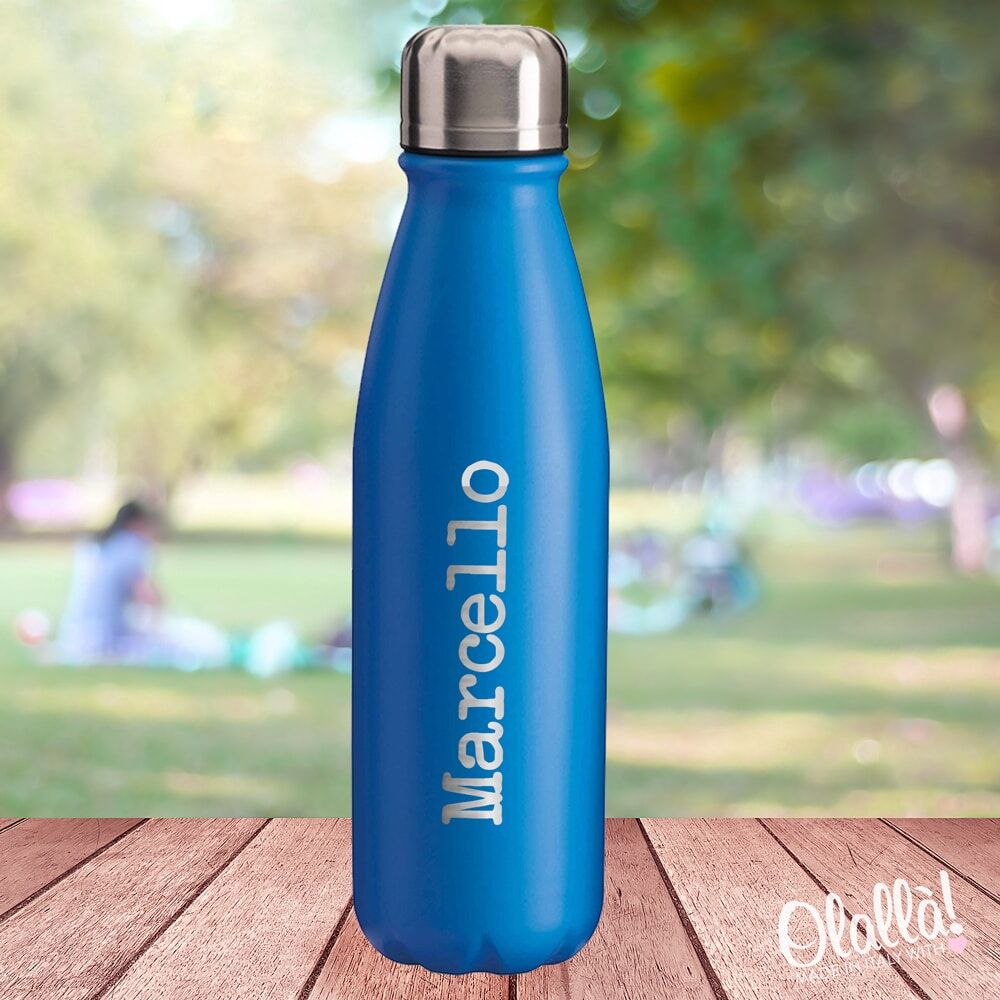 Borraccia Blu Personalizzata NOME Formale