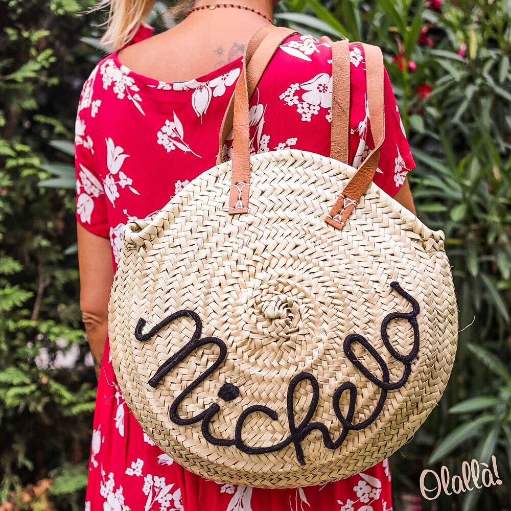 Borsa Paglia Nome Idea Regalo Personalizzata 4