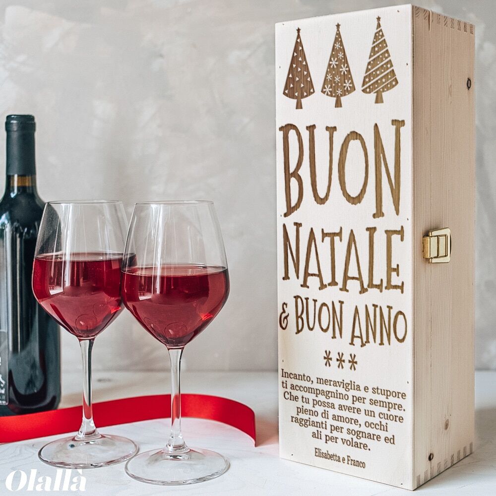 Cassettina Natale Alberi Personalizzata Incisa