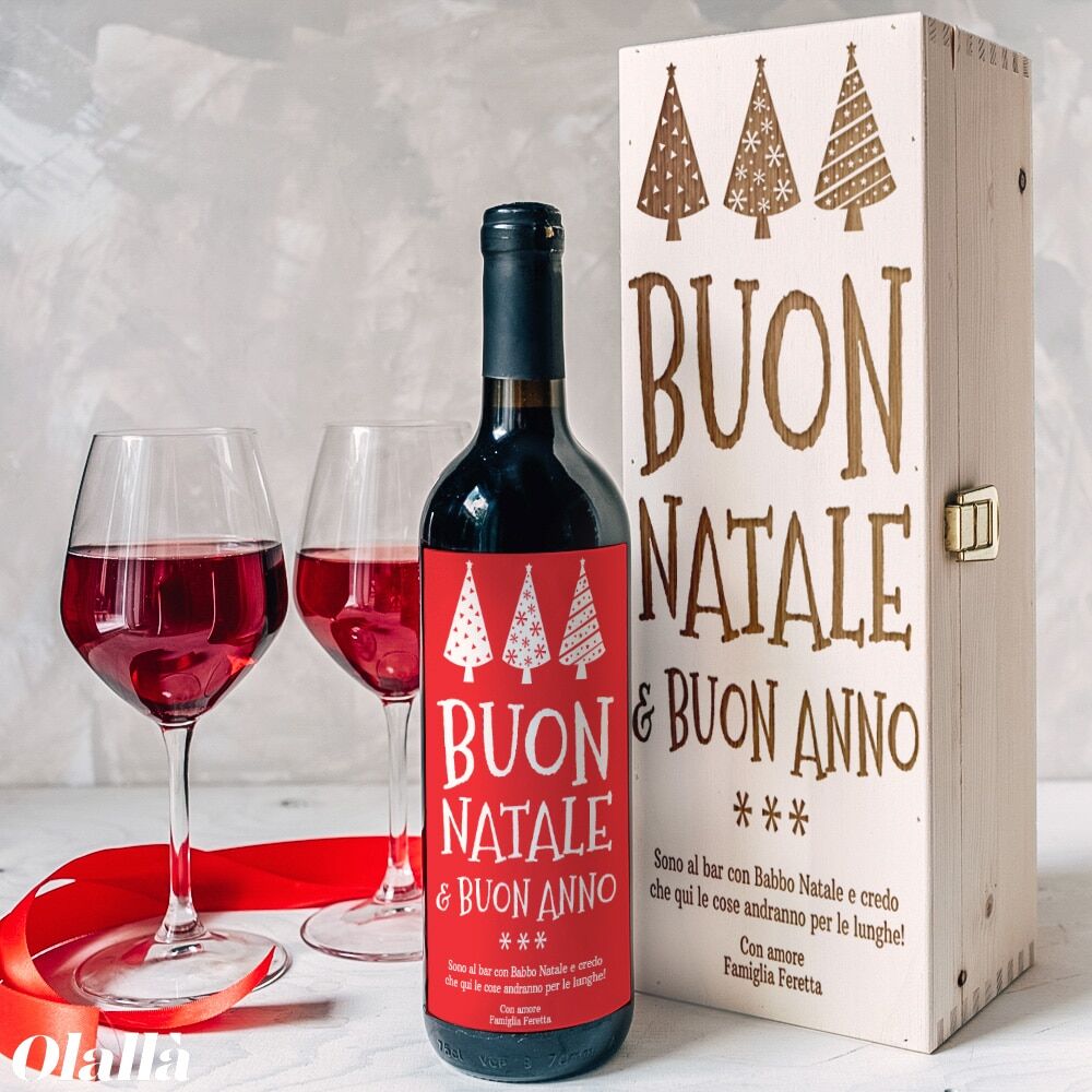 Cassettina Natale Alberi Personalizzata Regalo