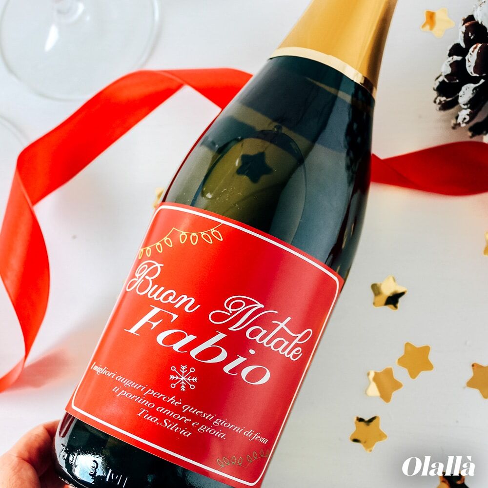 Bottiglia Natalizia Dedica Luci Natale Regalo