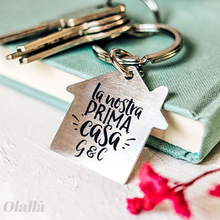 Portachiavi Metallo Casa Idea Regalo Personalizzata Acciaio3