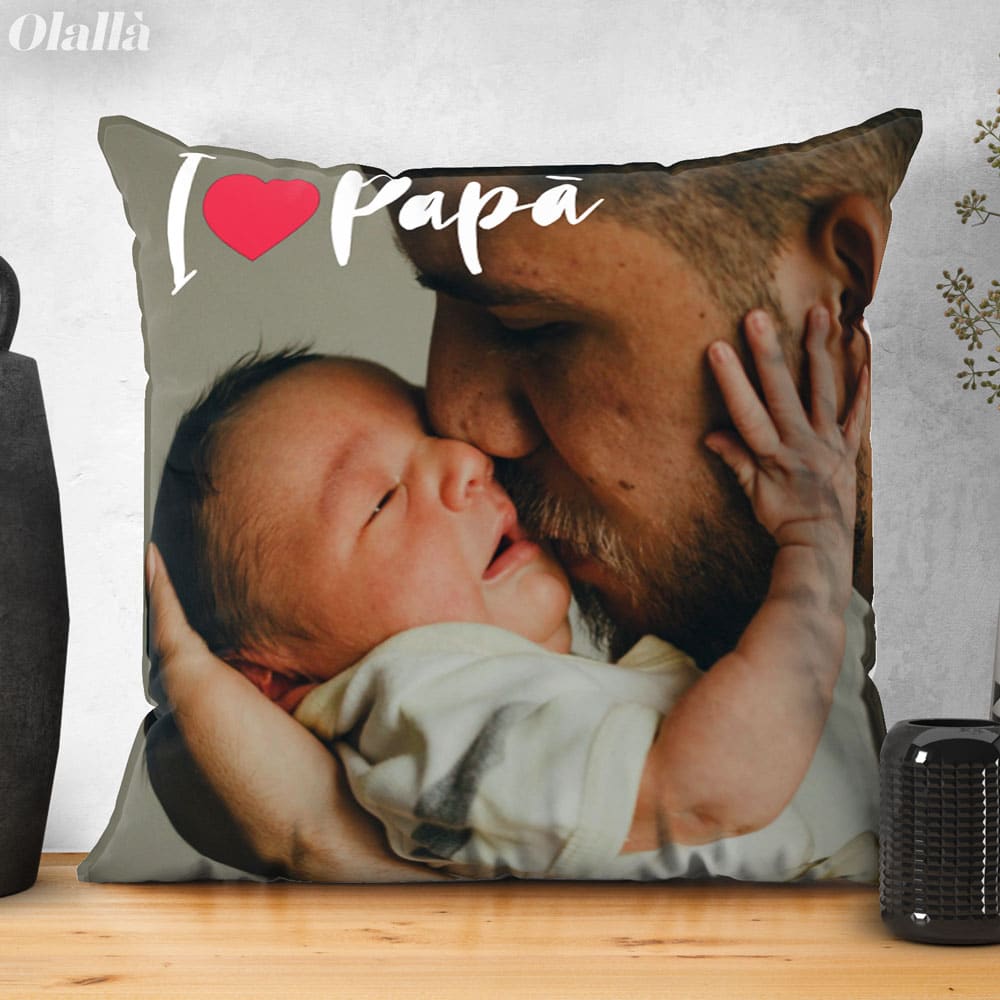 CUSCINO Foto I Love Papa4