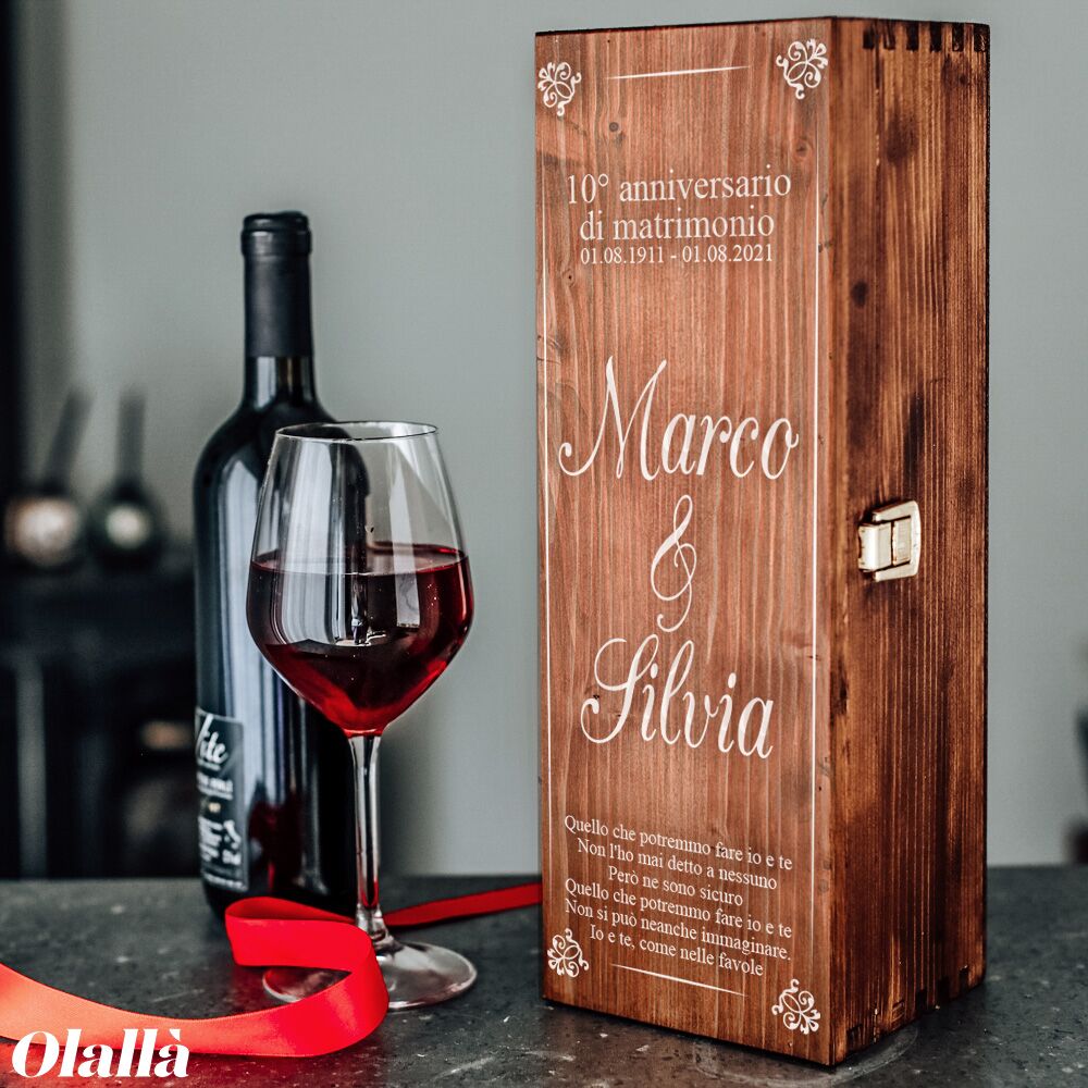 Cassettina Vino Personalizzata Anniversario Foto 503