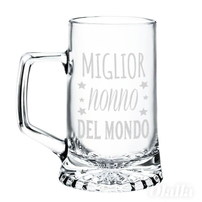 Boccale Birra Personalizzato Nonno Migliore Fronte