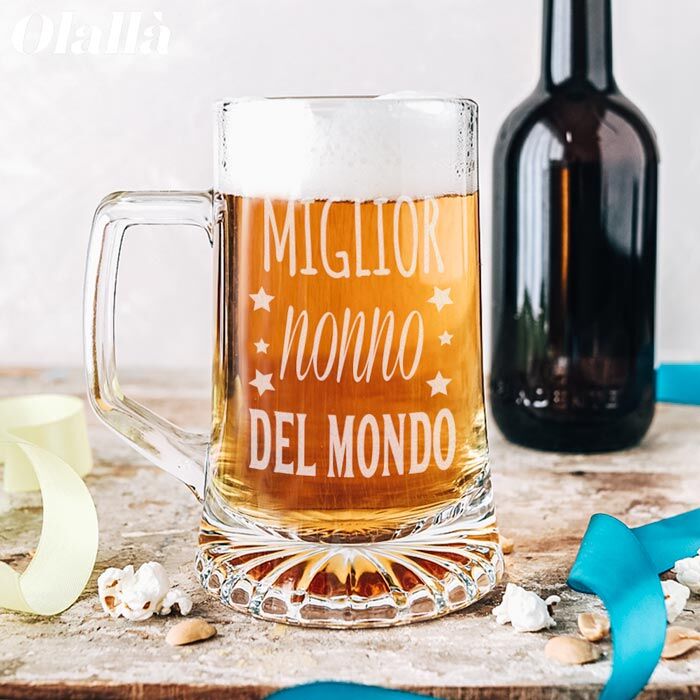 Boccale Birra Personalizzato Nonno Migliore