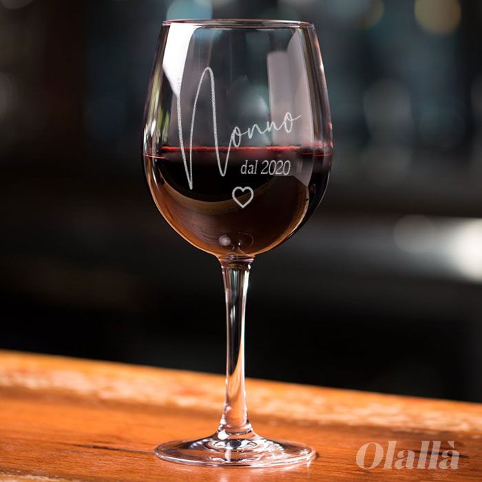 Calice Vino Personalizzato Nonno Dal2020
