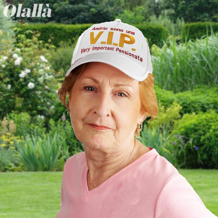 Cappellino Pensionato Scherzo Divertente Vip Very Important Donna2