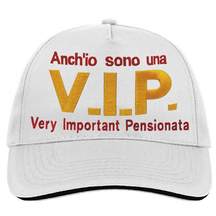 Cappellino Pensionato Scherzo Divertente Vip Very Important Donna52
