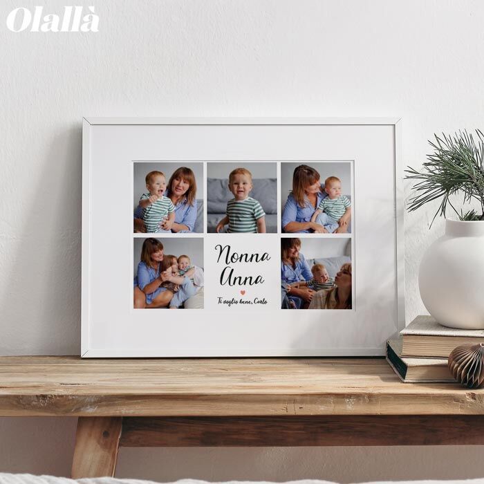 Stampa Personalizzata Foto Collage Nonni Mamma