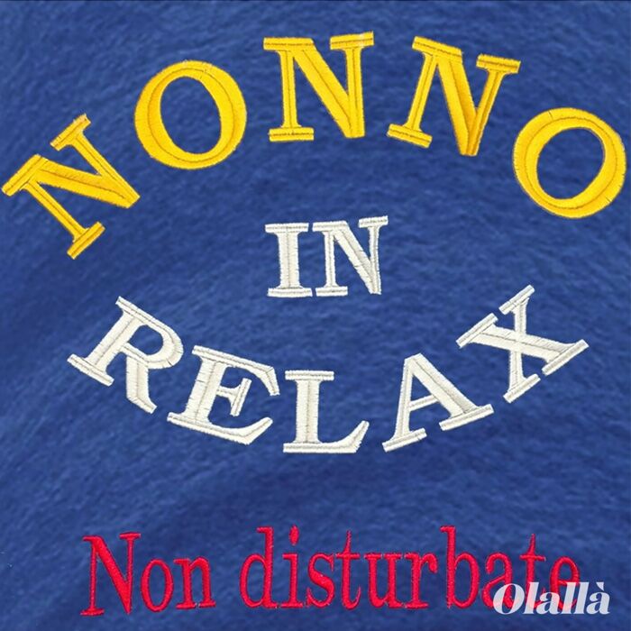Copertina Plaid Ricamato Regalo Nonno In Relax5