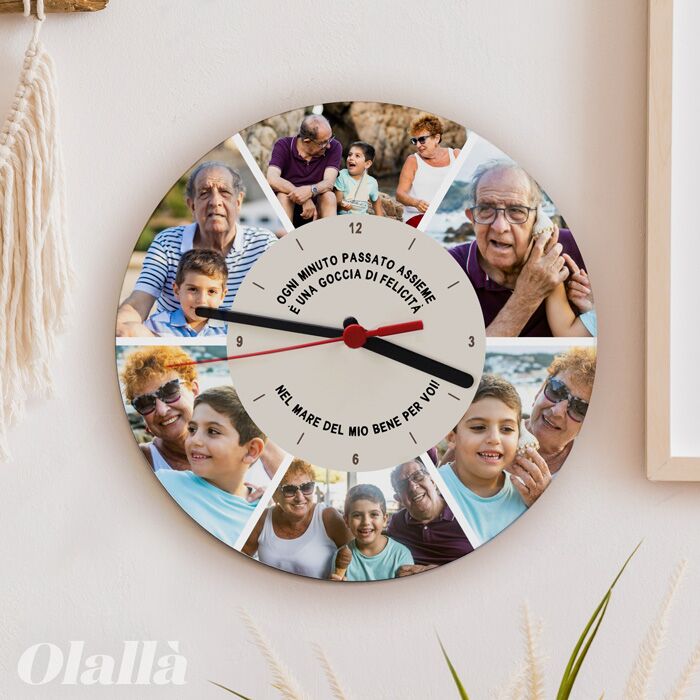 Orologio Parete Regalo Foto Nonni03 1