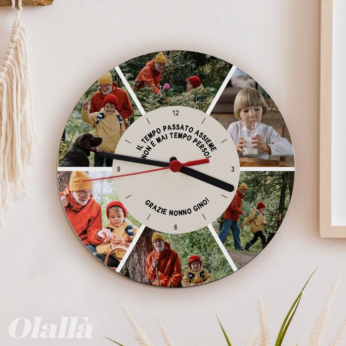 Orologio Parete Regalo Foto Nonno