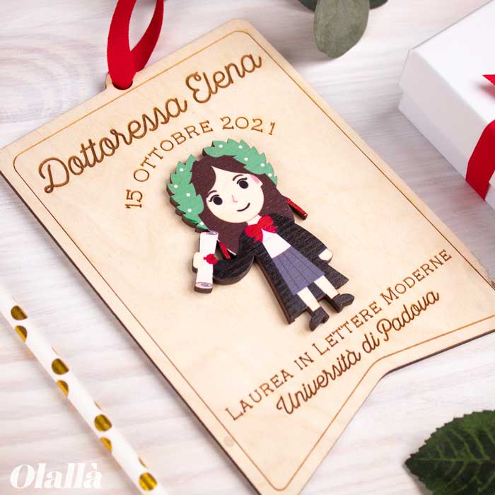 Targhetta Ritratto Personalizzata Laurea4447