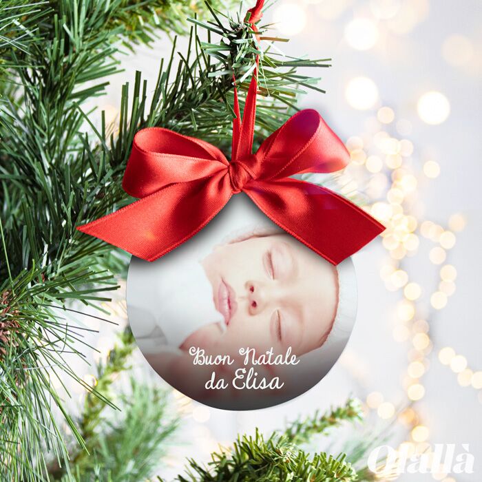 Pallina Natale Foto Regalo Personalizzato Bambina 02