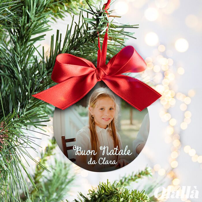 Pallina Natale Foto Regalo Personalizzato Bambina 03