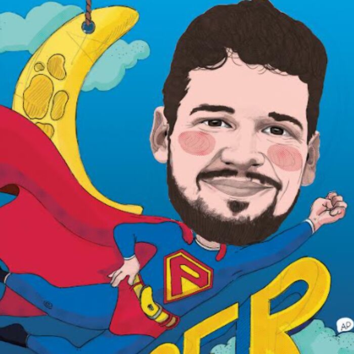 caricatura-colori-super-papa-personalizzata-foto