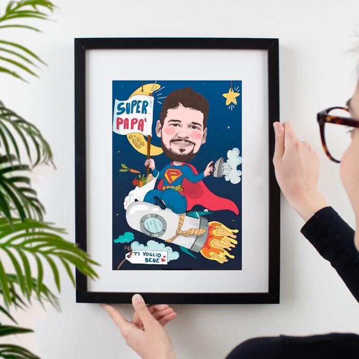 caricatura-colori-super-papa-personalizzata-foto