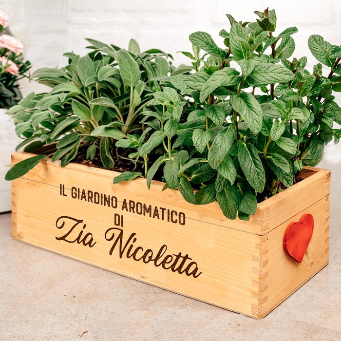 Cassettina Legno Erbe Aromatiche Personalizzata35e