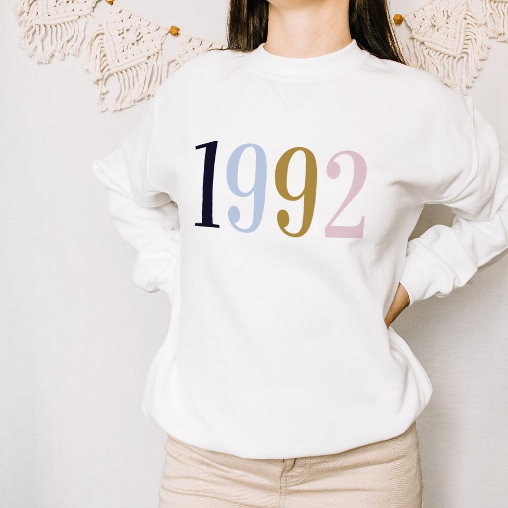 Felpa Donna Personalizzata Anno Nascita Colorato
