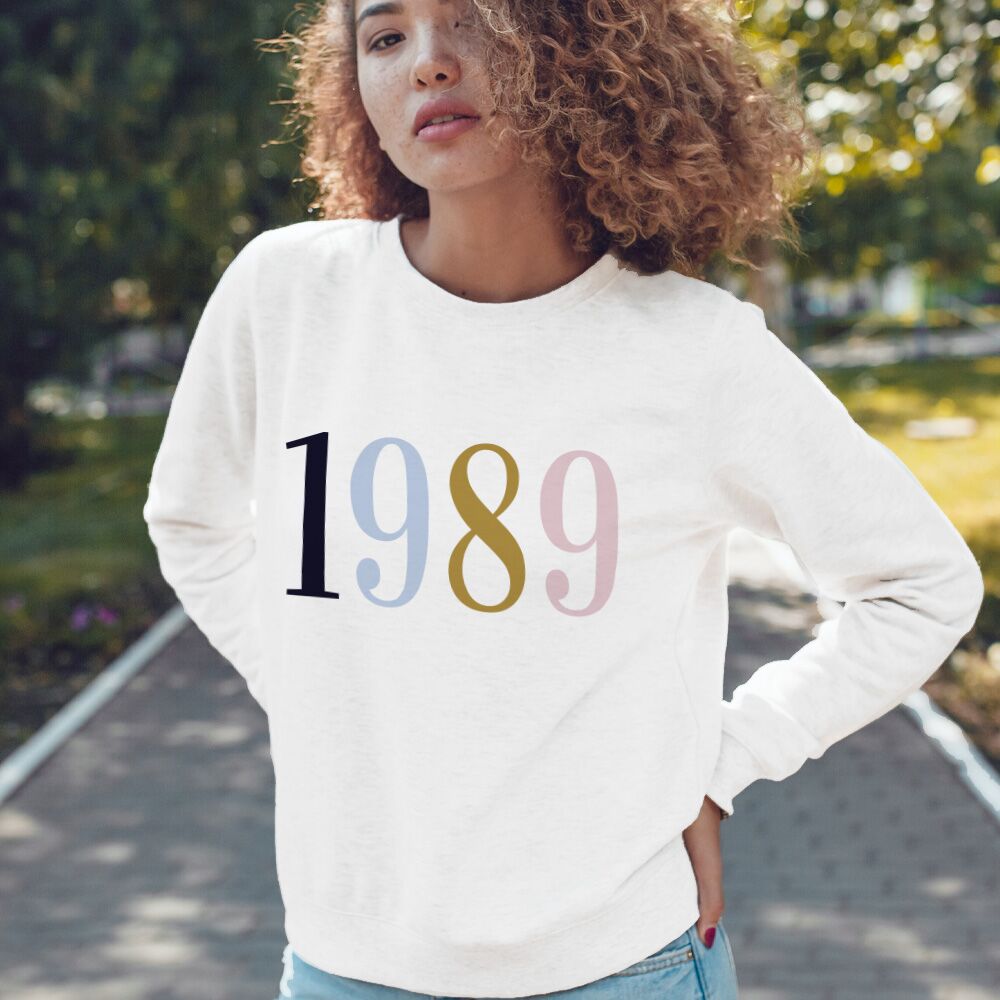Felpa Personalizzata Anno Nascita Compiuto Colorato444