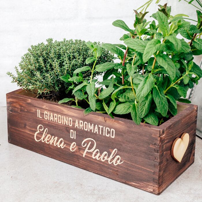 Vaso Personalizzato Legno Giardino Aromatico Erbe4423 2