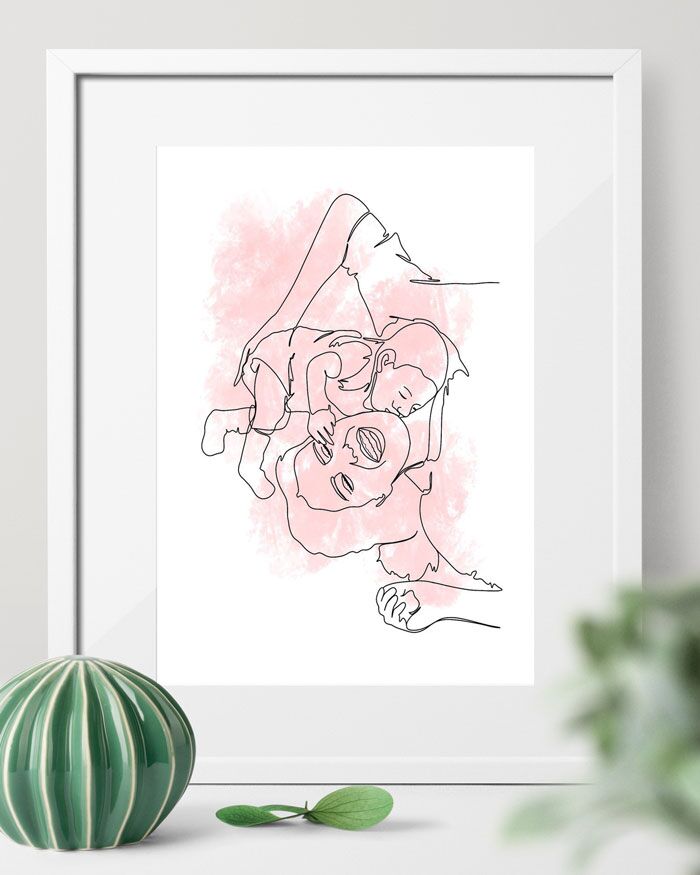 illustrazione-digitale-figlio-regalo-genitori
