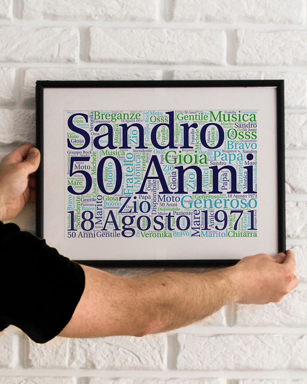 Nuvola Parole Nome Compleanno Regalo