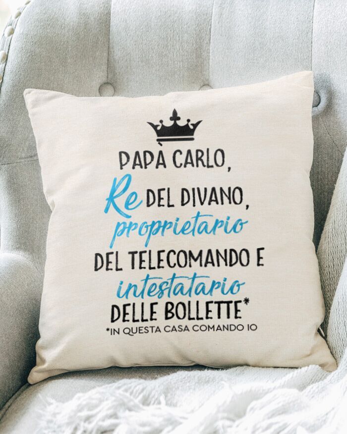 Cuscino Festa Papa Regalo Re Divano2