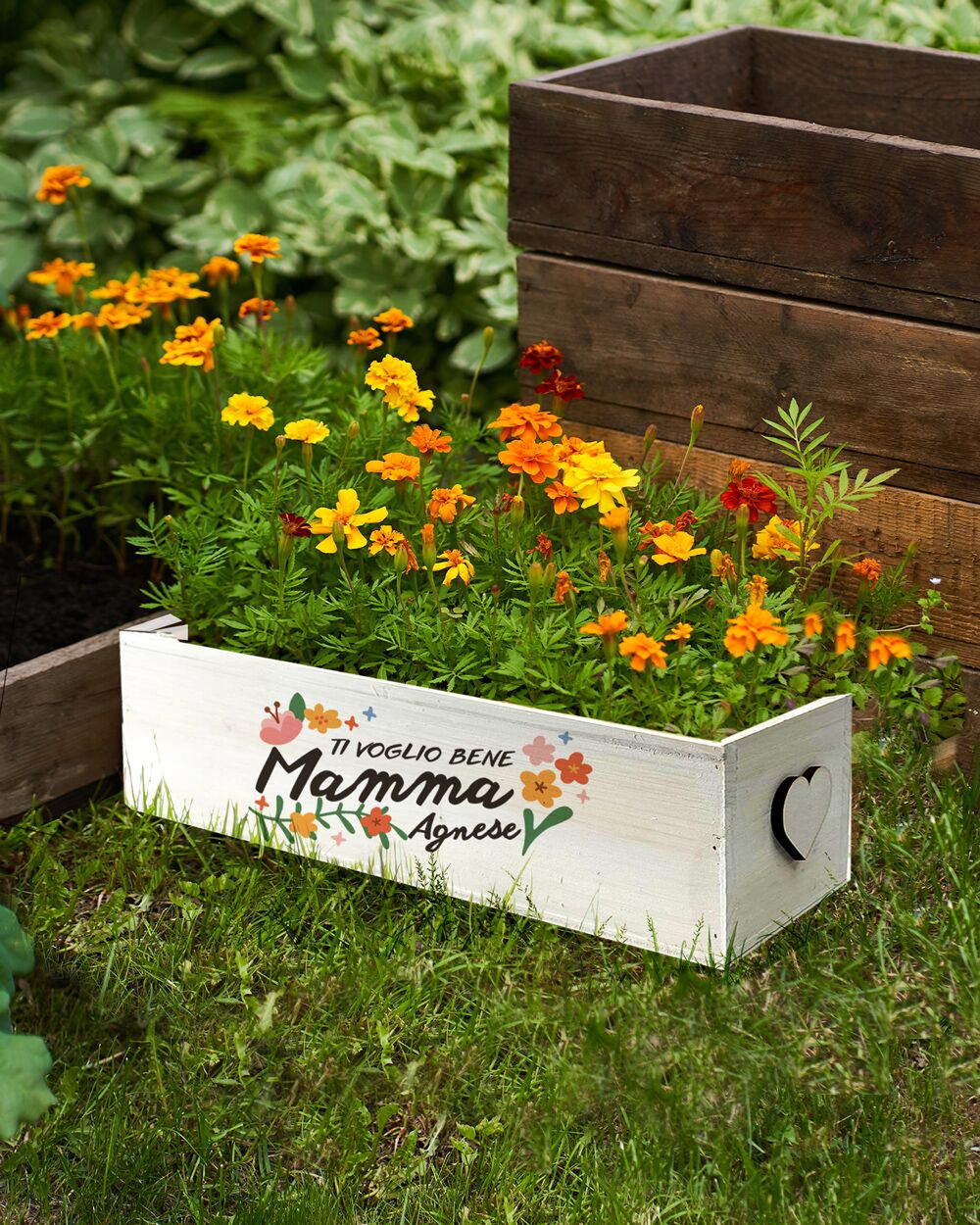 Cassettina Fiori Mamma Personalizzata Legno