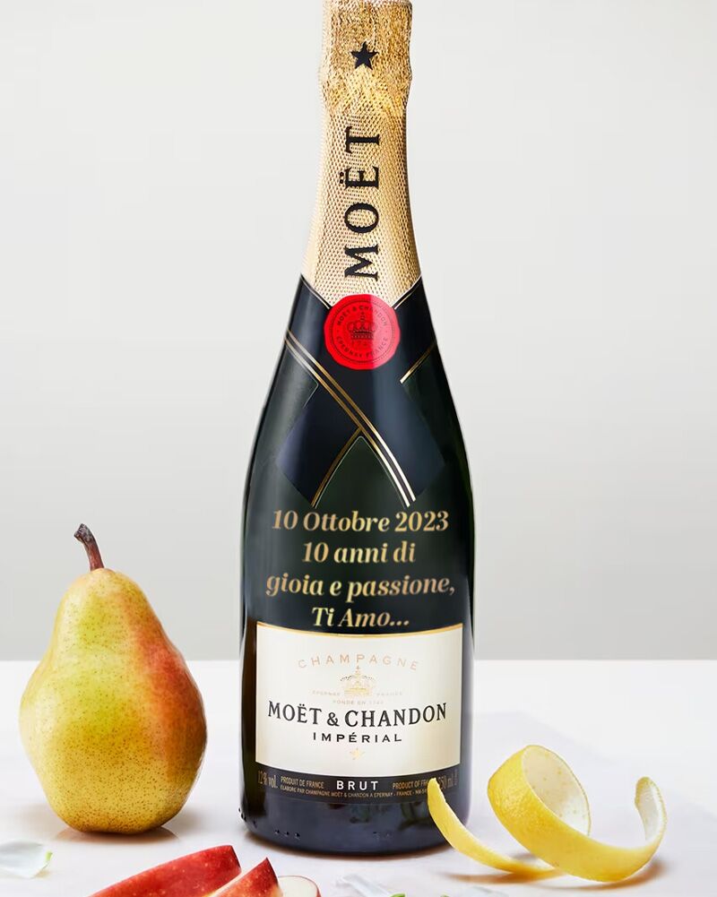 Champagne Moet Chandon Personalizzato Scritta Auguri Anniversario5