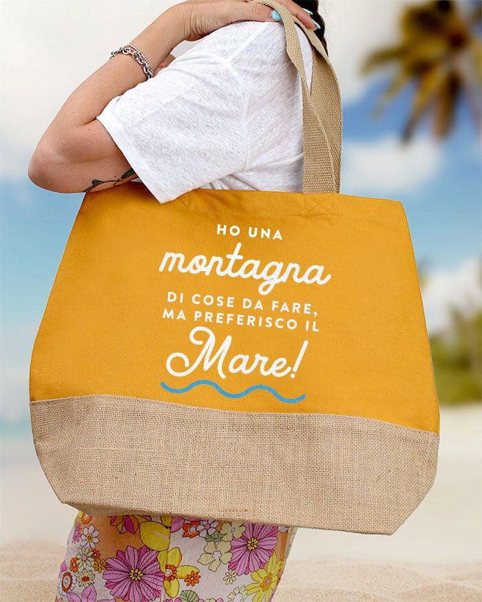 Borsa Spiaggia Personalizzata Paglia Raglo Lei09
