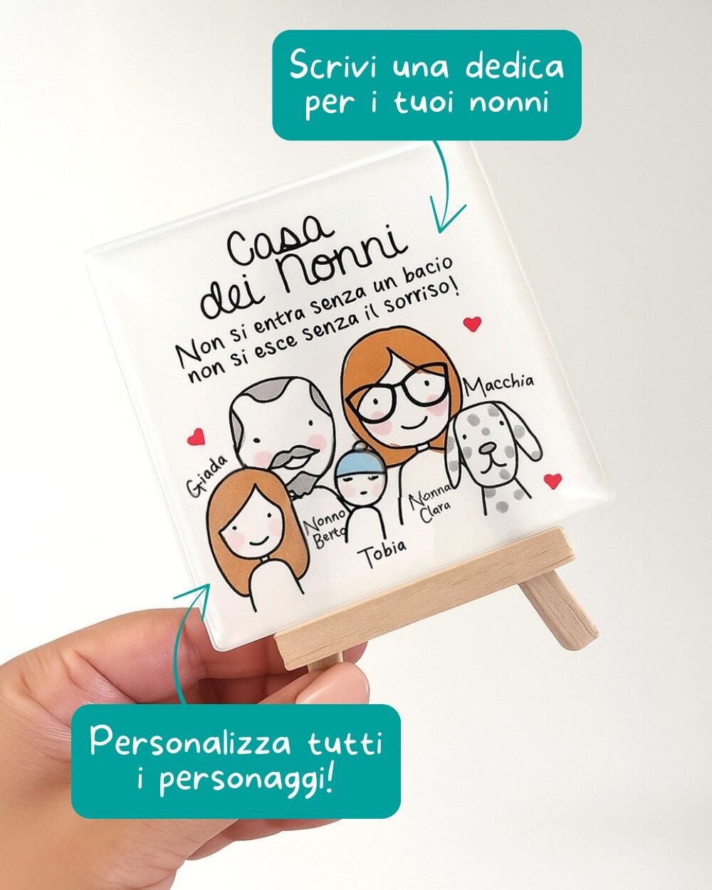 Piastrella Cavalletto Omini Idea Regalo Festa Dei Nonni 4