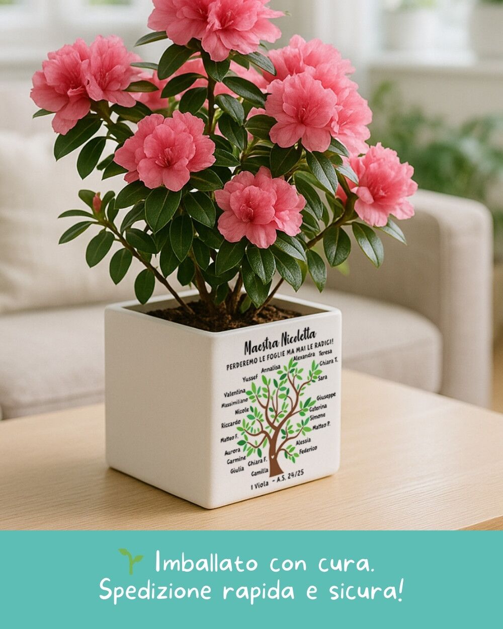 Vaso Maestre Albero Della Vita Olalla Regalo Personalizzato Fine Anno 15