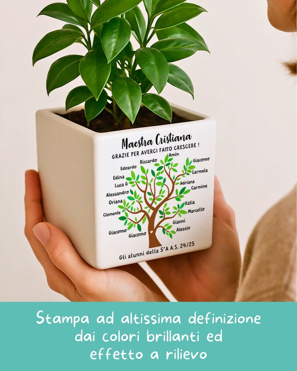 Vaso Maestre Albero Della Vita Olalla Regalo Personalizzato Fine Anno 2