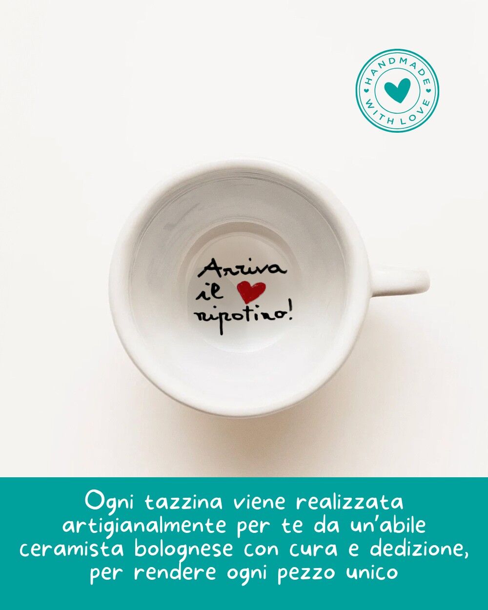 Tazzina Ceramica Dipinta A Mano Con Messaggio Segreto Idea Regalo Festa Dei Nonni 1